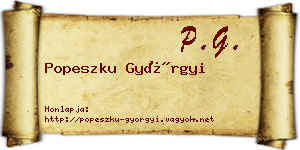 Popeszku Györgyi névjegykártya